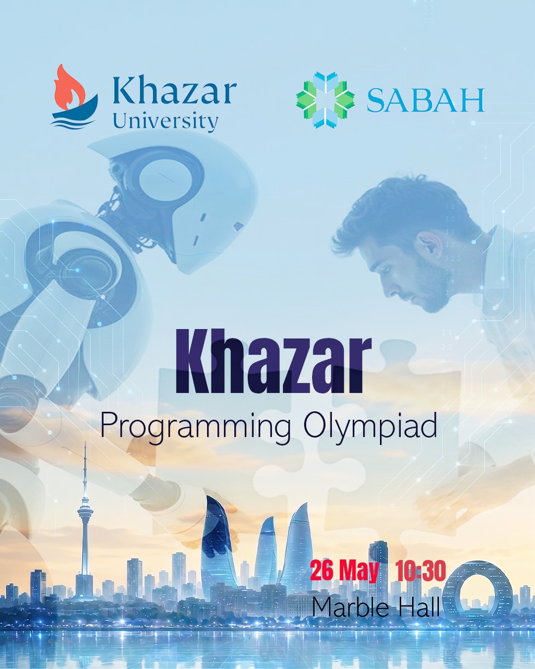 Xəzər Universiteti və SABAH qruplarının təşkilatçılığı ilə ICPC formatında proqramlaşdırma olimpiadası keçiriləcək.