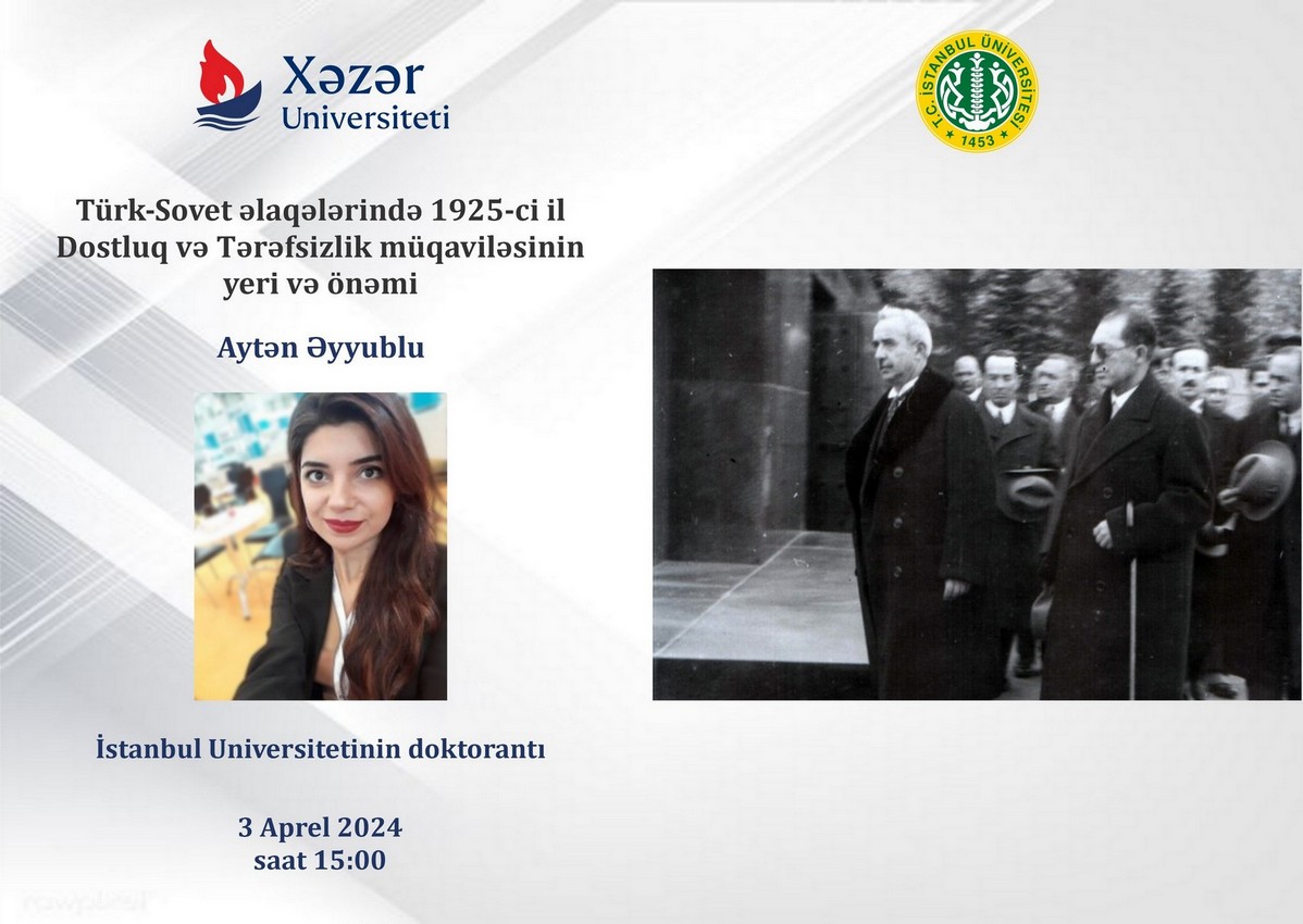 A seminar by PhD student of Istanbul University,Türkiye, to be held